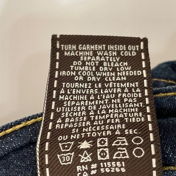 7 For All Mankind Womens Size 28 Bootcut Denim Jeans Dark Wash Low Rise USA Made - Picture 11 of 16